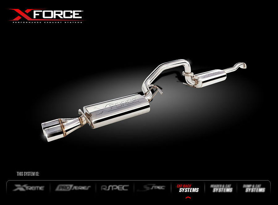 XFORCE Ford Falcon XR6 (Non-Turbo) Cat-Back 2-1-2" System Raw 409 Stainless Steel - Image 1
