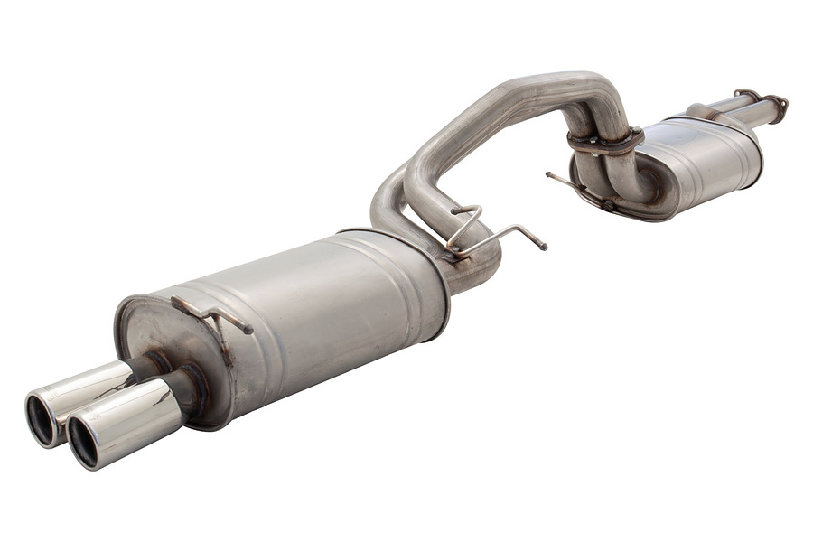 Raw 409 Stainless Steel Turbo-Back System with 4" Dump Pipe 3.5" Metallic Cat and Twin 2.5" Cat-Back - Image 3