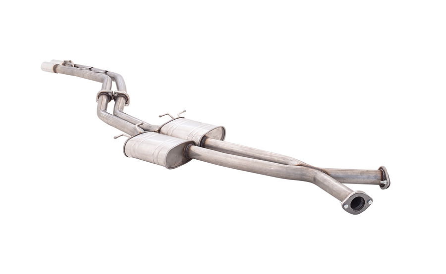 VT-VZ Ute Twin 2-12' Cat Back Twin  Pipe Rear (No Muffler) 409 Stainless - Image 2