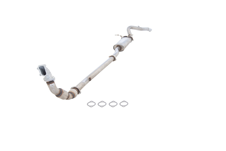 Nissan Navara D22 3.0L (2002-2006) 3" Turbo-Back System with Metallic Cat - Raw Finish 409 Stainless Steel - Image 2