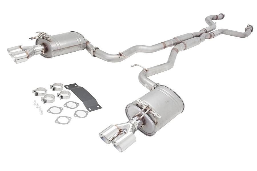 XFORCE Holden Commodore VE VF Sedan and Wagon Raw 409 Stainless Steel Cat-Back System With Twin 2.5" Piping - Image 1