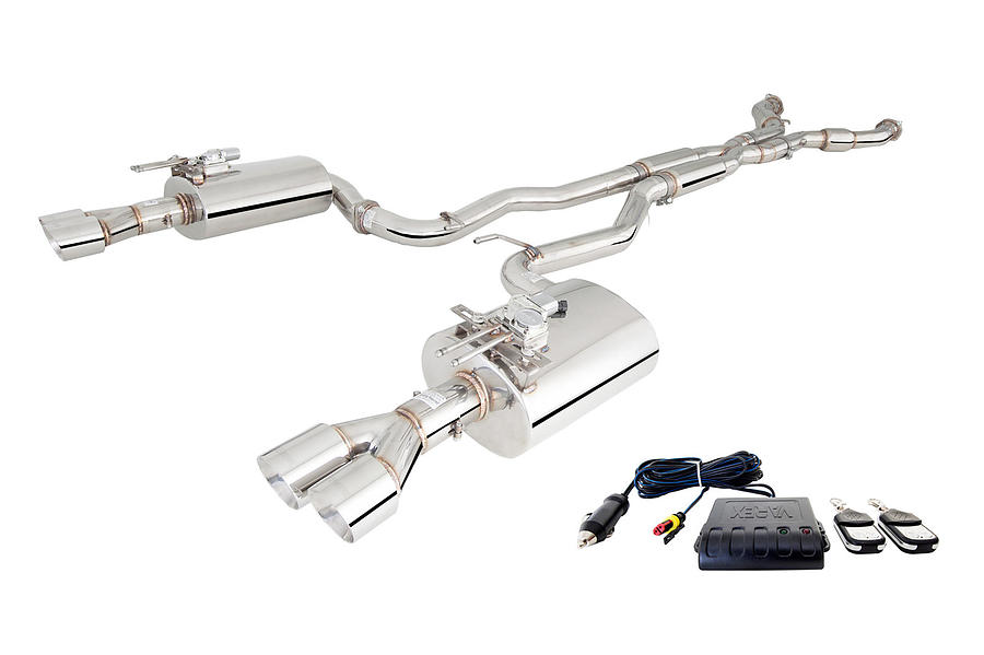 XFORCE Holden Commodore VE VF Sedan and Wagon Raw 409 Stainless Steel Cat-Back System With Twin 2.5" Piping and VAREX Rear Mufflers - Image 1