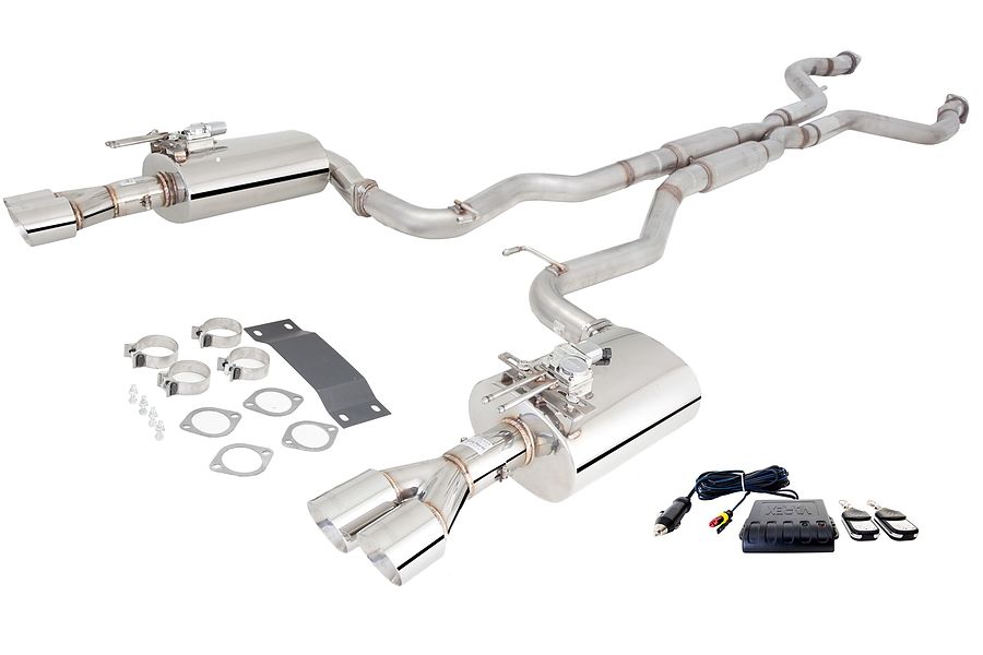 XFORCE Holden HSV GTS 2014 3.0" Cat-Back Raw Stainless System Hot Dog Front and Varex Rear Mufflers - Image 1