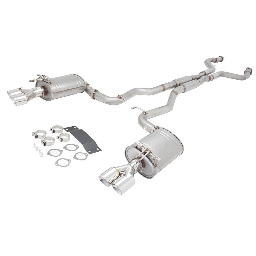 XFORCE Holden Commodore VE VF Sedan Wagon Raw 409 Stainless Steel Cat-Back System With Twin 3" Piping - Image 1