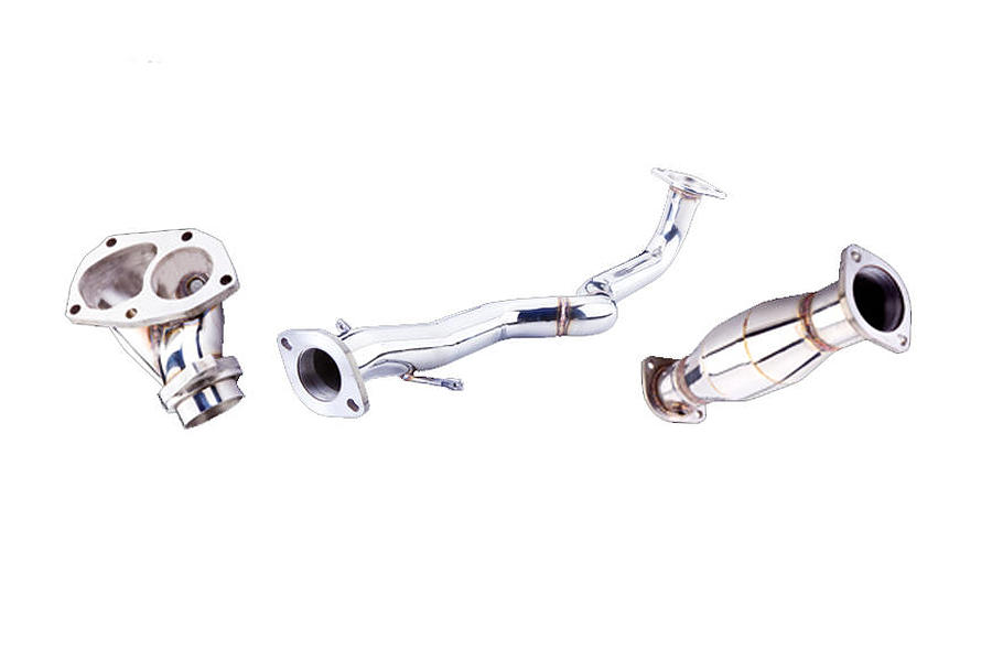 XFORCE Mitsubishi Lancer EVO 7,8,9 3.0" Turbo-Back System With Oval Varex Rear Bolt-on Single 4.5" Tip Stainless Steel - Image 5