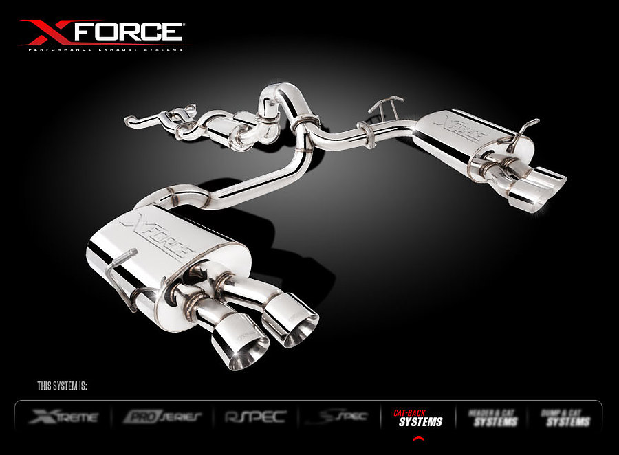 XFORCE FPV FG" Coyote" GT 5.0L Supercharged Stainless Steel Twin 3.0" Cat-Back System - Image 1