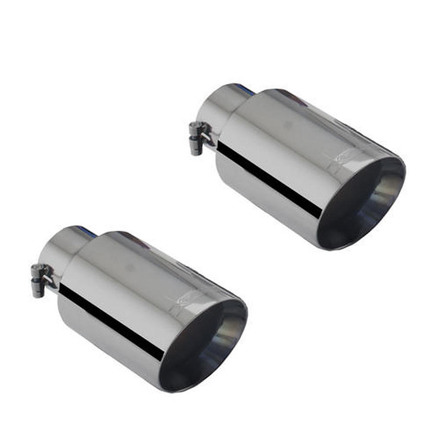 XFORCE Ford Mustang 2015 Black Chrome TipS Suit Round Muffler - Image 1