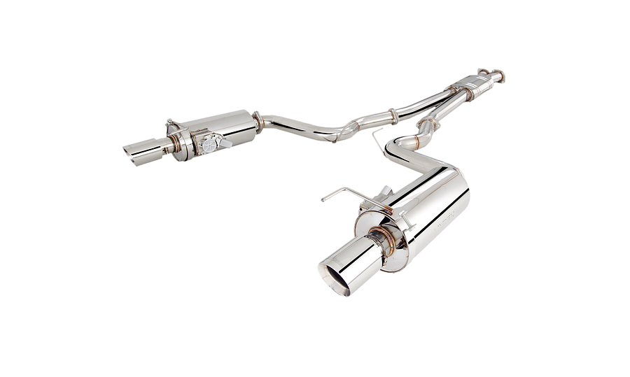 XFORCE Ford Mustang Stainless Steel Twin 3" Cat-Back System and VAREX Rear Mufflers - Image 1