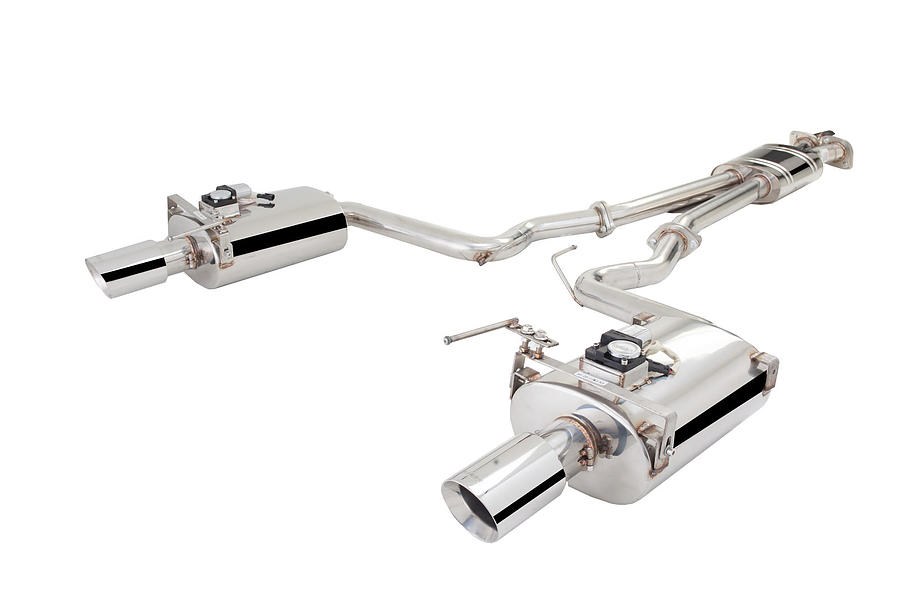 XFORCE Ford Mustang Convertible Polished Stainless Steel Twin 2.5" Cat-Back System With VAREX Mufflers - Image 1