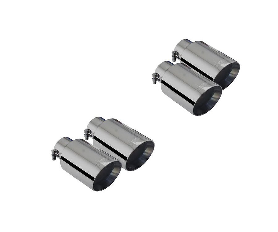 Ford Mustang 2018 Black Chrome Tips Suit Round Muffler - Image 1