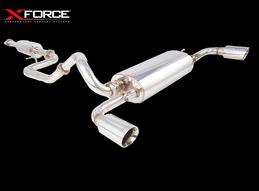 XFORCE Mazda 3 SP25 2.5" Cat-Back with Varex Middle Muffler Stainless Steel - Image 1