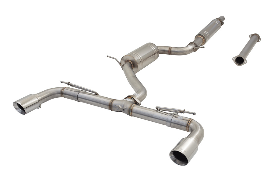 3" 304 Stainless Cat-Back Exhaust System and supplied with Resonator delete pipe - Image 1