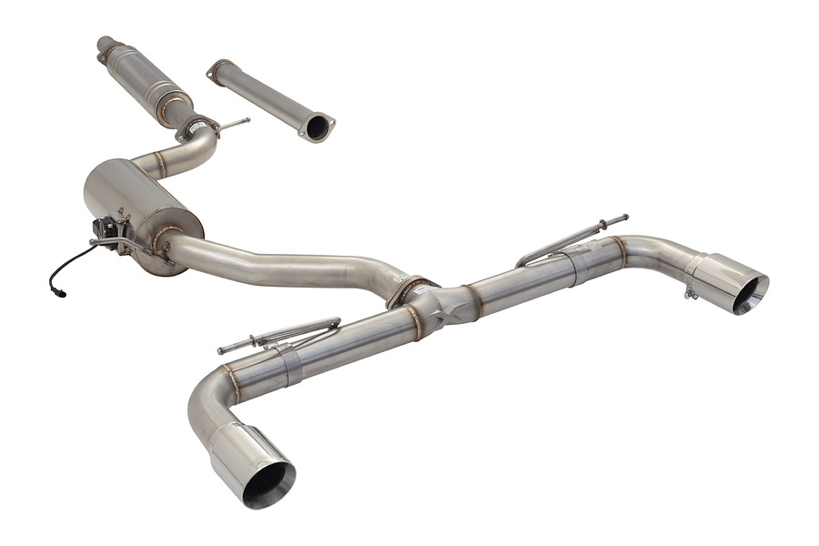 3" 304 Stainless Cat-Back Exhaust System with VAREX Muffler and supplied with Resonator delete pipe - Image 2