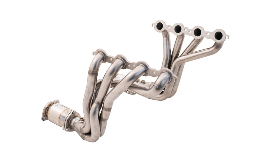 Holden Commodore (VE-VF) V8 4 into 1(1-7-8" PRIM) Headers with 3" Metallic Cats (100)- Matte Finish Stainless Steel - Image 1