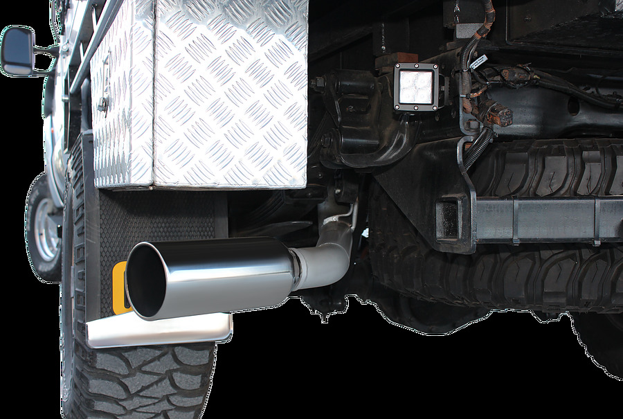Manta Aluminised Steel 3.0" Dual-side-exit full-system (medium) for Ford F Truck F250 6.0 Litre V8 Turbo Diesel (short wheelbase) - Image 1