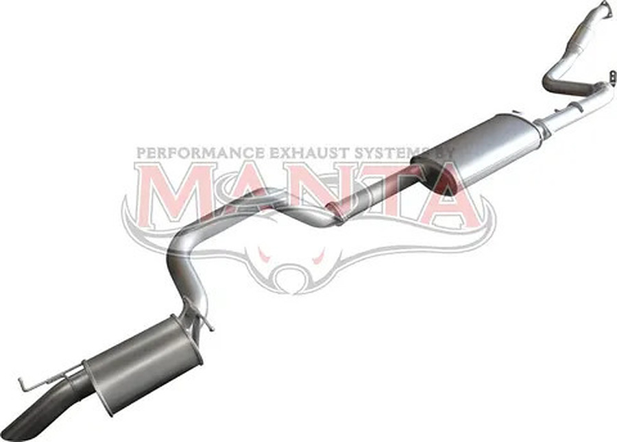 Manta Aluminised Steel 3.0" with cat-oe-style-exit full-system (quiet) for Ford Territory SZ 2.7 Litre V6 Turbo Diesel - Image 1