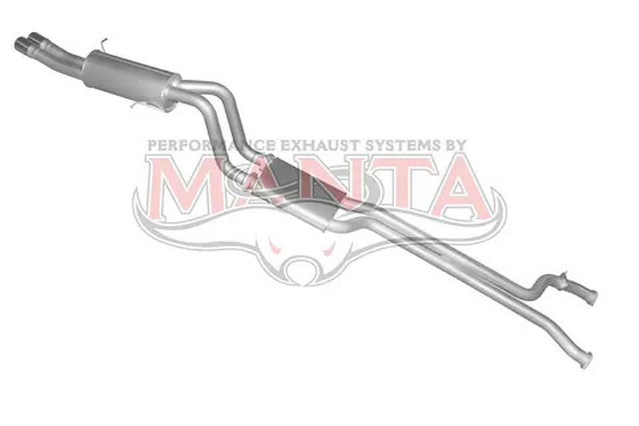 Manta Aluminised Steel 2.5" Dual Full System With Extractors (quiet) for Ford Falcon AU 5.0L V8 Ute (including XR8) - Image 1