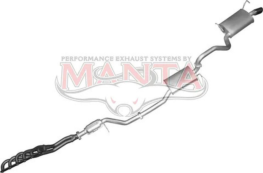 Manta Aluminised Steel 2.5" Single Full System With Extractors (quiet) for Ford Falcon BA, BF 4.0 Litre 6 Cylinder Sedan (XT, SR, Futura only, not XR6) - Image 2