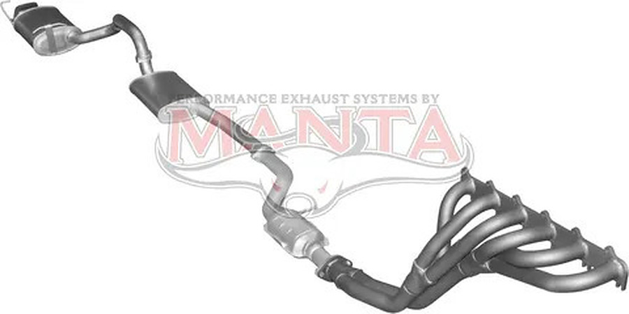 Manta Aluminised Steel 2.5" Single Full System With Extractors (quiet) for Ford Falcon BA, BF 4.0 Litre 6 Cylinder Sedan (XR6, non-turbo) - Image 3