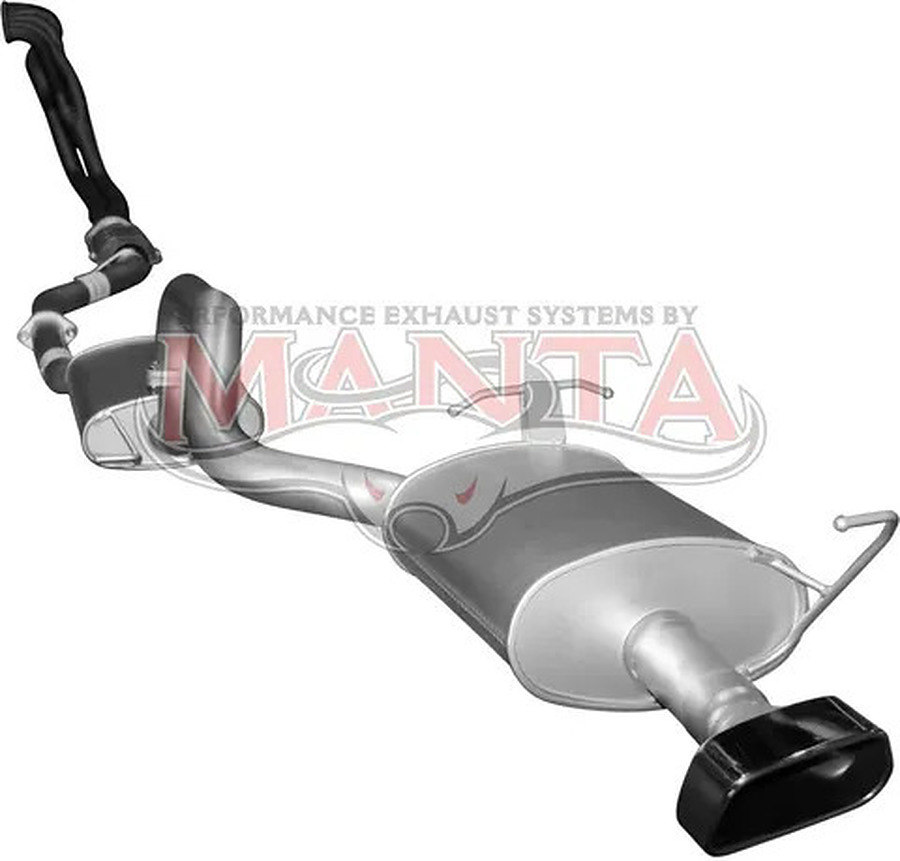 Manta Aluminised Steel 2.5" Single Full System With Extractors (quiet) for Ford Falcon BA, BF 4.0 Litre 6 Cylinder Sedan (XR6, non-turbo) - Image 1