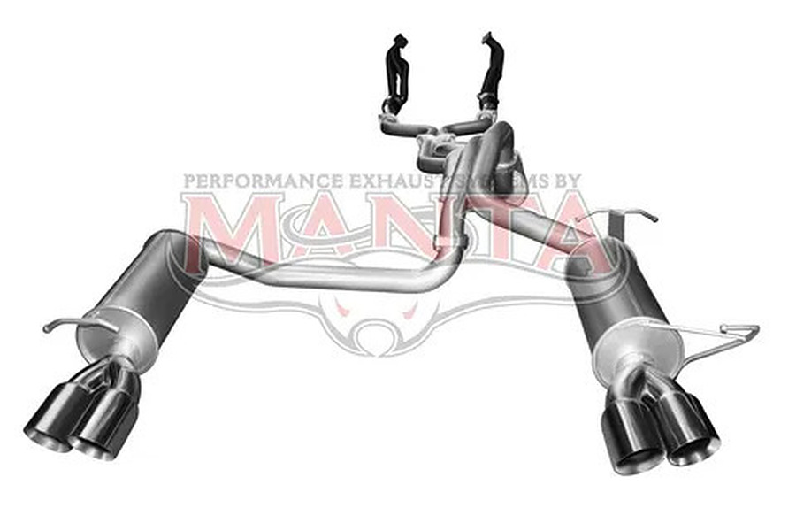 Manta Aluminised Steel 2.5" Dual Full System With Extractors (quiet) for Ford Falcon BA, BF 5.4 Litre BOSS 4 Valve V8 Sedan (Including XR8, BA FPV models) . Optional exhaust exit out both driver and passenger side. - Image 2