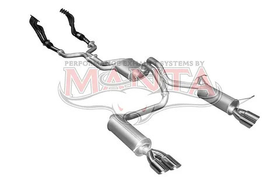Manta Aluminised Steel 2.5" Dual Full System With Extractors (quiet) for Ford Falcon BF FPV BOSS 5.4 Litre V8 Sedan (all models, exhaust exits from factory out both driver and passenger side) - Image 3