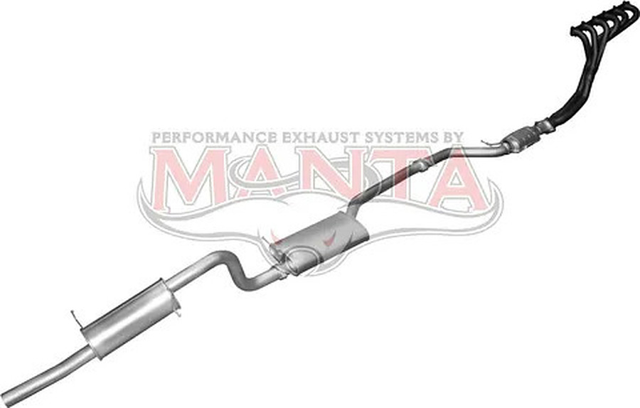 Manta Aluminised Steel 2.5" Single Full System With Extractors (quiet) for Ford Falcon BA, BF 4.0 Litre 6 Cylinder Ute (XT, XLS, RTV, 1 Ton - excluding XR6, LPG models) - Image 1