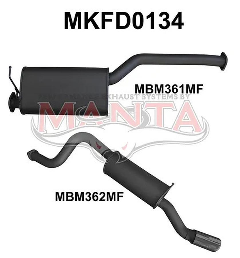 Manta Aluminised Steel 2.5" Single Cat-Back (quiet) for Ford Falcon FG 4.0 Litre 6 Cylinder XR6 Non Turbo Ute - Image 1