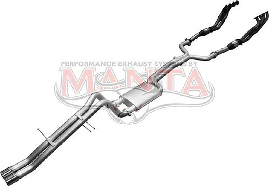 Manta Aluminised Steel 2.5" Dual Full System With Extractors (loud) for Ford Falcon BA, BF 5.4 Litre BOSS 4 Valve V8 Ute (Including XR8, FPV models) . Exhaust exit out  driver's side. - Image 5