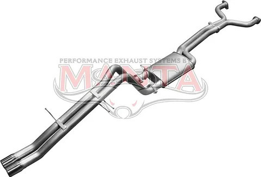 Manta Aluminised Steel 2.5" Dual Cat-Back (loud) for Ford Falcon BA, BF 5.4 Litre BOSS 4 Valve V8 Ute (Including XR8, FPV models) . Exhaust exit out  driver's side. - Image 2