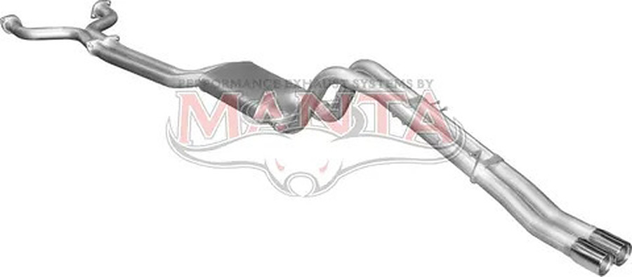 Manta Aluminised Steel 2.5" Dual Cat-Back (loud) for Ford Falcon BA, BF 5.4 Litre BOSS 4 Valve V8 Ute (Including XR8, FPV models) . Exhaust exit out  driver's side. - Image 1