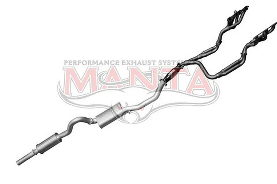 Manta Aluminised Steel 3.0" Single Full System With Extractors (quiet) for Holden Commodore VL V8 5.0L Sedan - Image 1