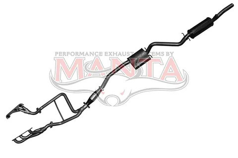 Manta Aluminised Steel 2.5" Single Full System With Extractors (quiet) for Holden Commodore VP, VR 3.8 Litre V6 Sedan, Independent Rear Suspension - Image 2