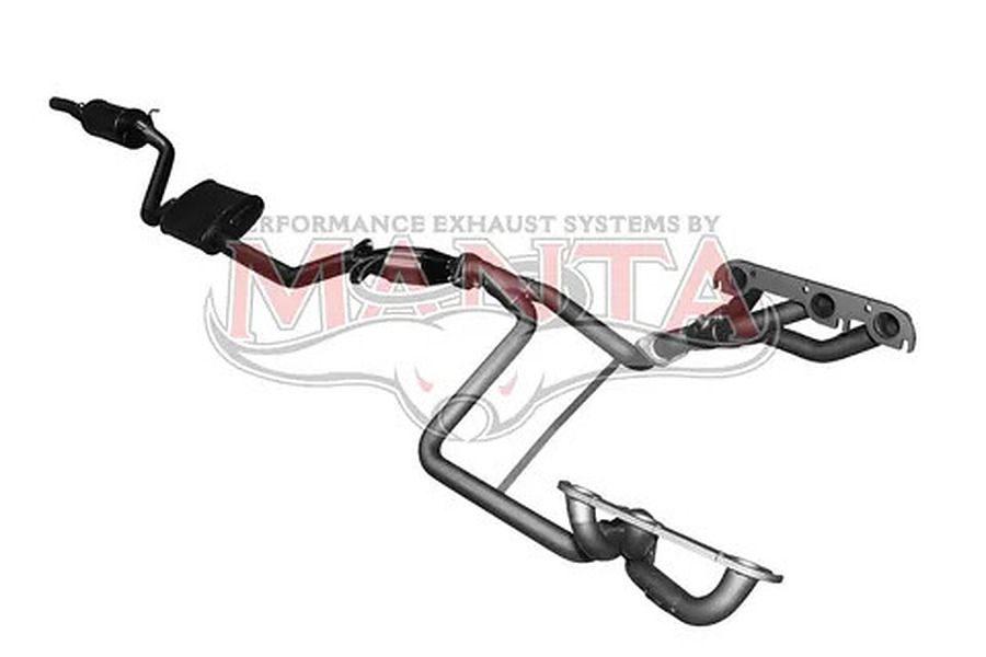 Manta Aluminised Steel 2.5" Single Full System With Extractors (quiet) for Holden Commodore VP, VR 3.8 Litre V6 Sedan, Independent Rear Suspension - Image 1