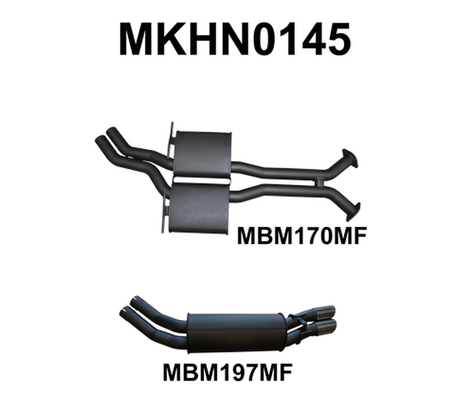 Manta Aluminised Steel 2.5" Dual Cat-Back (quiet) for Holden Monaro V2 5.7 Litre V8 Coupe (including  HSVs) - Image 1
