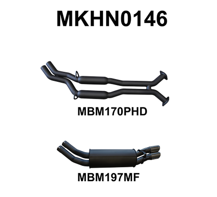 Manta Aluminised Steel 2.5" Dual Cat-Back (medium) for Holden Monaro V2 5.7 Litre V8 Coupe (including  HSVs) - Image 1