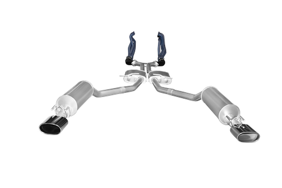 Manta Quiet Aluminised Steel Muffler centre and rear 2.5" Dual Exhaust with Extractors for Holden Commodore VU VY VZ 5.7 Litre 6.0 Litre V8 Ute (LH and RH exit) - Image 3