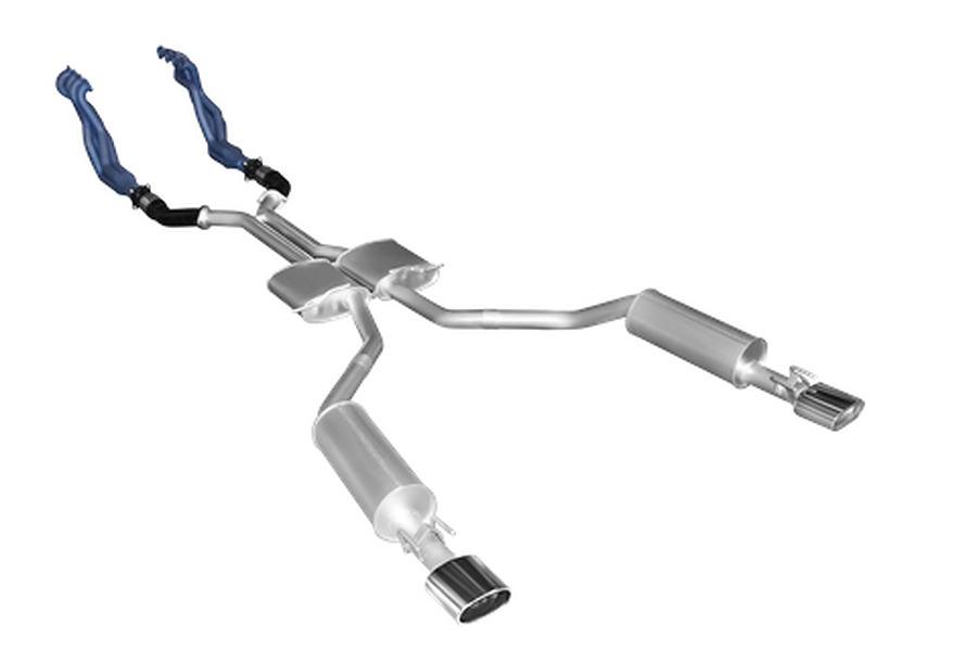 Manta Quiet Aluminised Steel Muffler centre and rear 2.5" Dual Exhaust with Extractors for Holden Commodore VU VY VZ 5.7 Litre 6.0 Litre V8 Ute (LH and RH exit) - Image 4