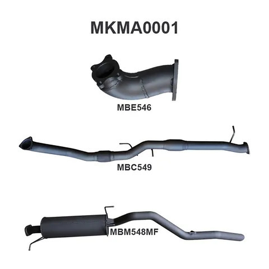 Manta Aluminised Steel 3.0" with Cat full-system (medium) for Mazda BT50 3.0L CRD Manual, 2006 - 2011 - Image 2