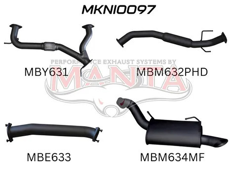 NISSAN PATROL Y62 V8 5.6L WAGON 3IN CATBACK WITH HOTDOG-MUFFLER - Image 1