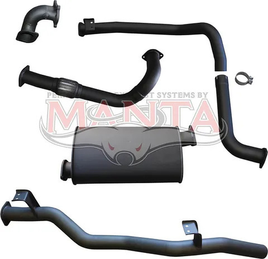 Manta Aluminised Steel 3.0" Single full-system (quiet) for Toyota Landcruiser HDJ78 4.2 Litre Turbo Diesel Troop Carrier, HZJ75 with CT26 Toyota turbo fitted - Image 2