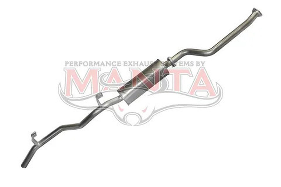Manta Aluminised Steel 2.5" Single extractors-back (quiet) for Toyota Landcruiser HJ75 4.0 Litre 2H Diesel Ute and Troop Carrier - Image 1