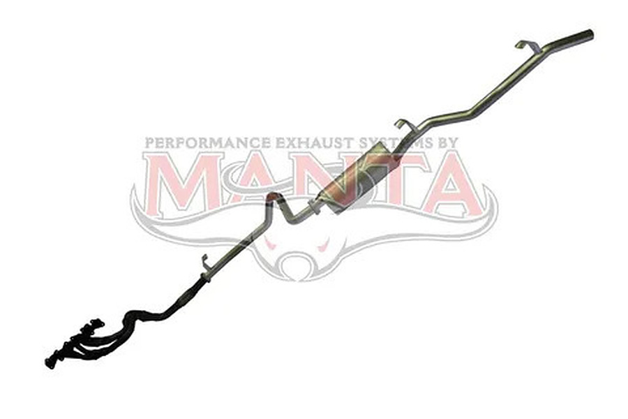 Manta Aluminised Steel 2.5" Single Full System With Extractors (quiet) for Toyota Landcruiser HZJ75, HZJ78 4.2 Litre 1HZ Diesel Ute and Troop Carrier - Image 1