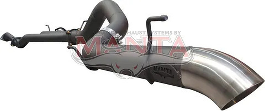 Manta Aluminised Steel 3.0" Dual-into-4.0" Single-extreme dpf-back (quiet) for Toyota Landcruiser VDJ200 4.5 Litre V8 Twin Turbo Diesel Wagon (with DPF) 2015 on - Image 3