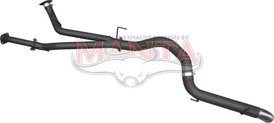 Manta Aluminised Steel 3.0" Dual-into-4.0" Single-extreme dpf-back (quiet) for Toyota Landcruiser VDJ200 4.5 Litre V8 Twin Turbo Diesel Wagon (with DPF) 2015 on - Image 1