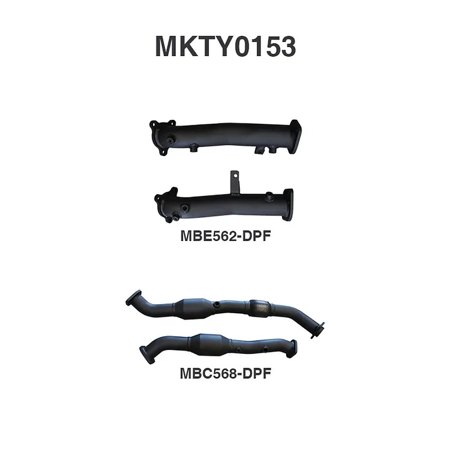 Manta Aluminised Steel 2.5" Dual dpf-delete-only-with-cats-bolts-to-factory-exhaust (quiet) for Toyota Landcruiser VDJ200 4.5 Litre V8 Twin Turbo Diesel Wagon (with DPF) 2015 on - Image 1