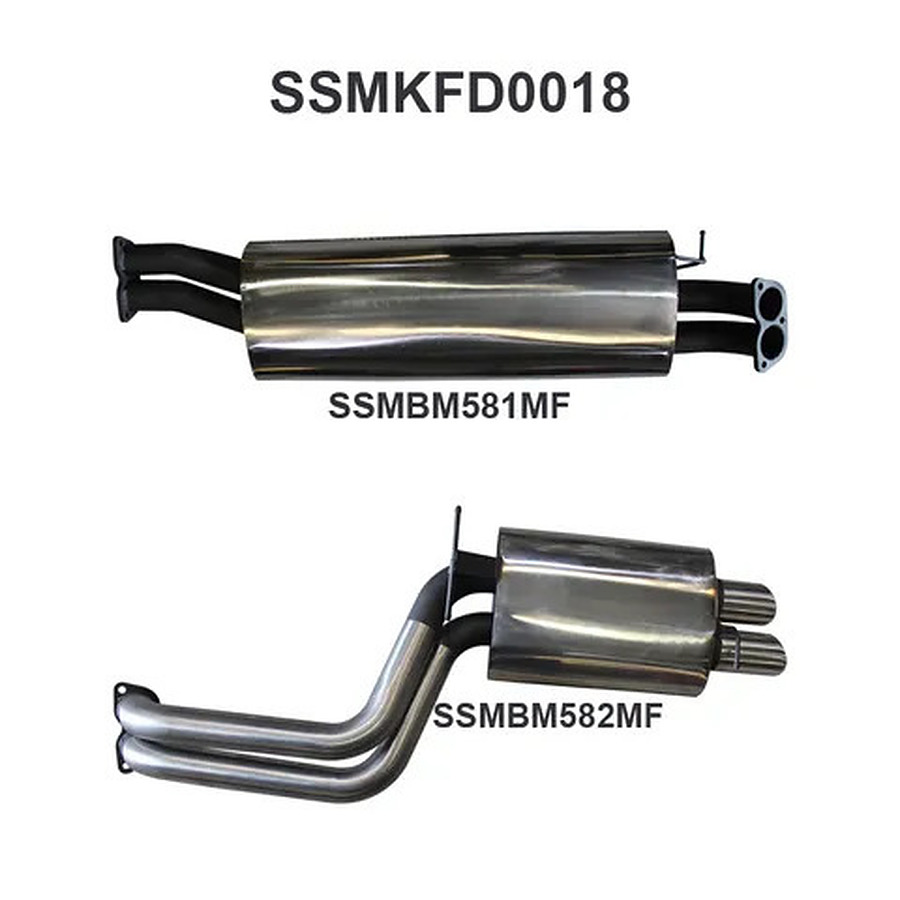 Manta Stainless Steel 2.5" Dual Cat-Back (quiet) for Ford Territory SX, SY 4.0 Litre Turbo 6 Cylinder Petrol - Image 1