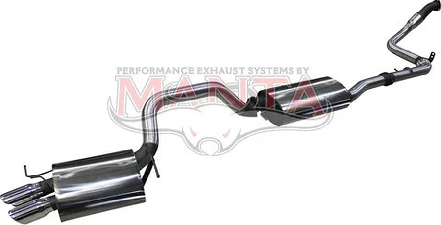 Manta Stainless Steel 3.0" with cat-twin-tip-exit full-system (quiet) for Ford Territory SZ 2.7 Litre V6 Turbo Diesel - Image 1