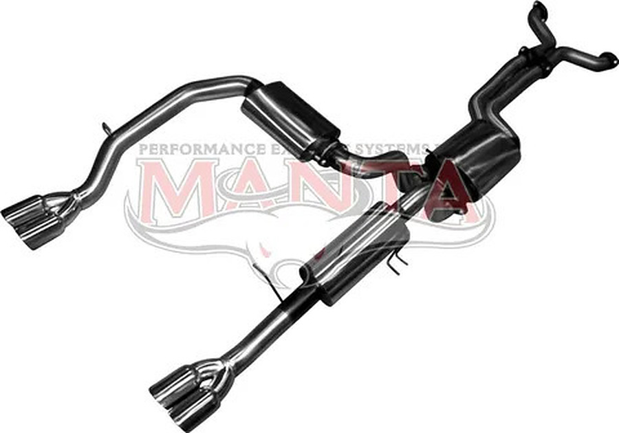 Manta Stainless Steel 3.0" Dual Cat-Back (medium) for Ford Falcon BA, BF 5.4 Litre BOSS 4 Valve V8 Ute (Including XR8, FPV models) . Optional exhaust exit out both driver and passenger side. - Image 2