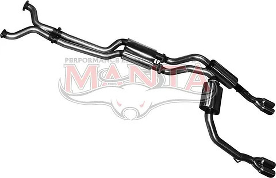 Manta Stainless Steel 3.0" Dual Cat-Back (medium) for Ford Falcon BA, BF 5.4 Litre BOSS 4 Valve V8 Ute (Including XR8, FPV models) . Optional exhaust exit out both driver and passenger side. - Image 3
